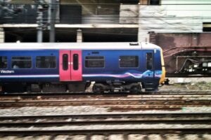 Train approaching London Paddington (copyright Simon MacMichael)