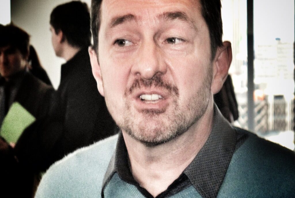 Chris Boardman at the Big Cycling Debate, March 2015 (copyright Simon MacMichael)