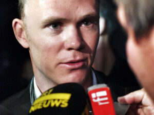 Chris Froome at 2013 Tour de France launch (copyright Simon MacMichael)