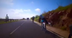 Chris Froome Superman descent – via Facebook