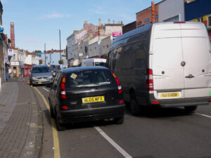 Congestion and parking problems on Bristol’s Gloucester Road (CC licensed Sam Saunders)