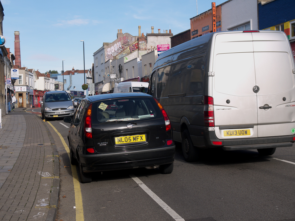Congestion and parking problems on Bristol’s Gloucester Road (CC licensed Sam Saunders)
