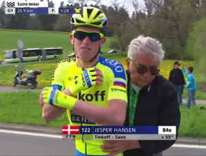 Jesper Hansen after being doored