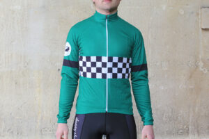 stolen goat Mens Long Sleeve Thermal Cycling Jersey – British Racing Green