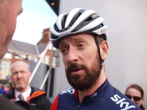 Bradley Wiggins at start of Tour de Yorkshire 2015