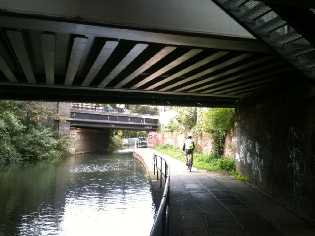 Canal Bridge and Cyclist (copyright Simon MacMichael)