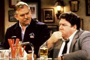 Cliff and Norm (still from Cheers)