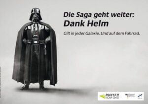 Darth Vader cycle helmet poster