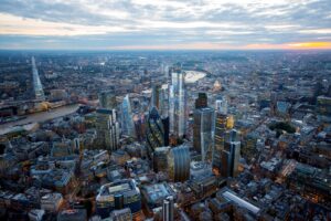 22 Bishopsgate at dusk, picture credit Hayes Davidson