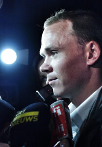 Chris Froome at 2013 Tour de France presentation (copyright Simon MacMichael)