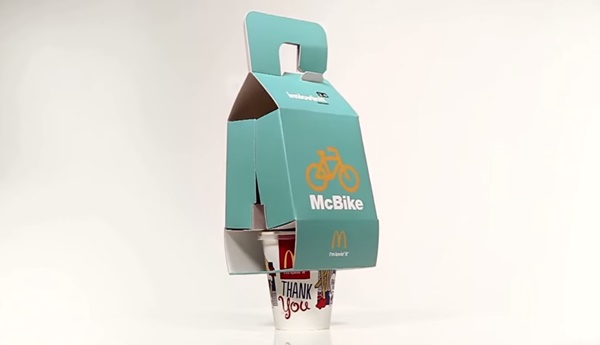 McBike packaging (still taken from YouTube video)
