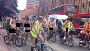 Naked Bike Ride London &copy; @namallanka