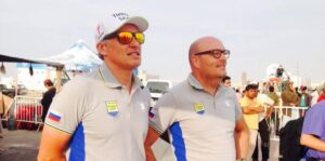 Oleg Tinkov and Bjarne Riis (source Tinkoff-Saxo on Facebook)