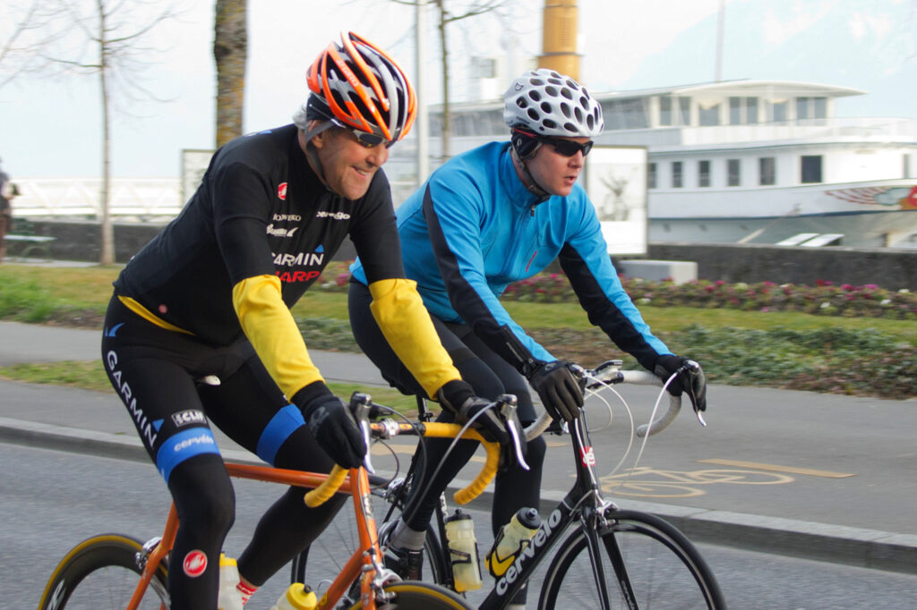 Secretary John Kerry taking a bike ride in Lausanne (CC BY-ND 2.0 US Mission Geneva)