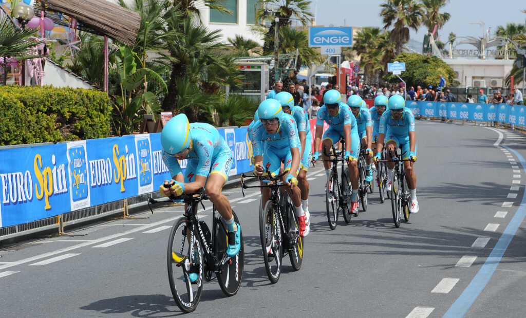 Astana in 2015 Giro d’Italia Team Time Trial (picture Daniel Dal Zennaro, LaPresse)