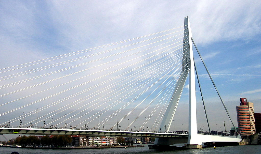 Erasmus Bridge (licensed CC BY 2.0 on Flickr by Tobias Michaelsen)