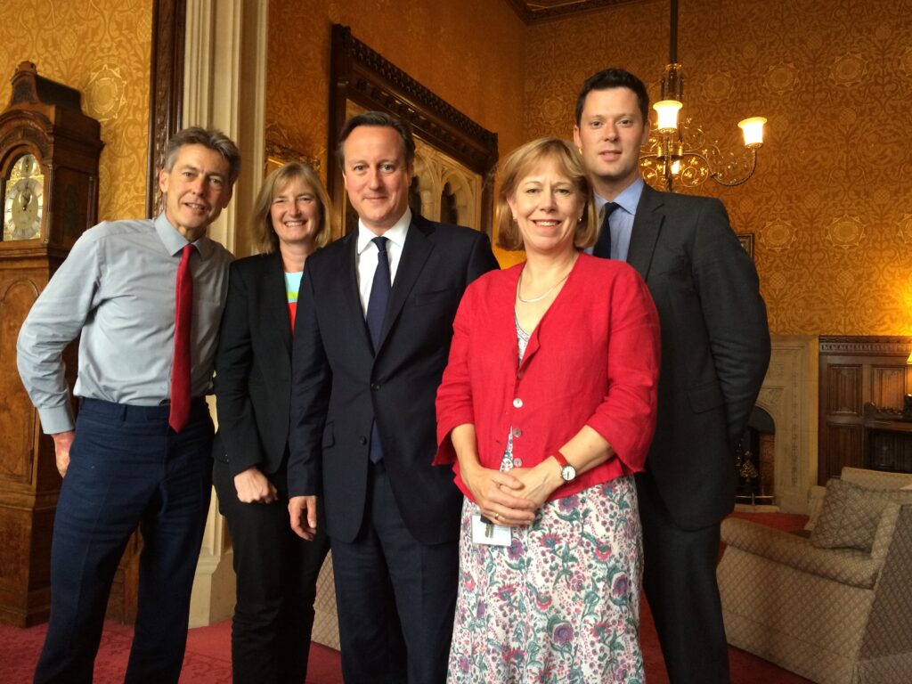 MPs Ben Bradshaw, Dr Sarah Wollaston, Ruth Cadbury and Alex Chalk meet David Cameron (picture courtesy APPCG)