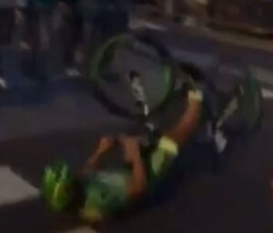 Peter Sagan wheelie goes wrong, YouTube still