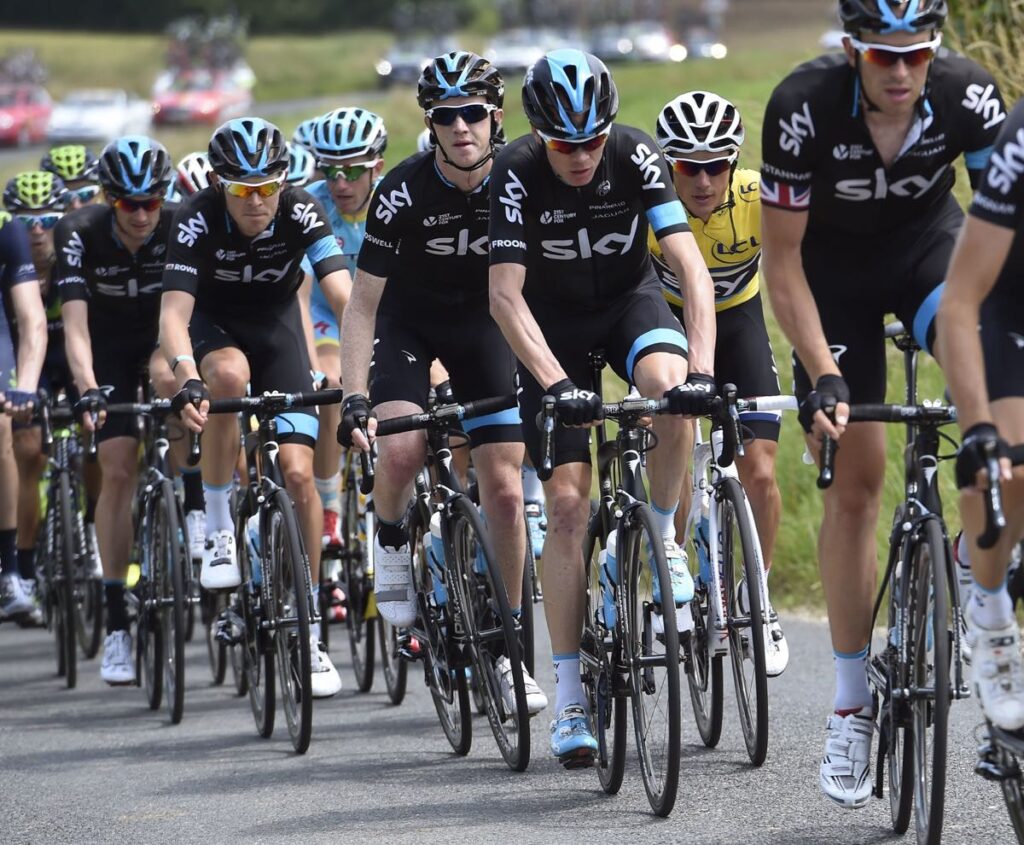 Watson Team Sky riding in group