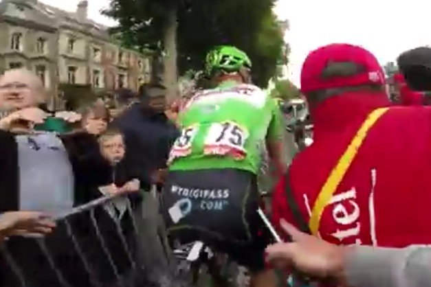 Andre Greipel TdF 2015 post-finish line Velon YouTube still