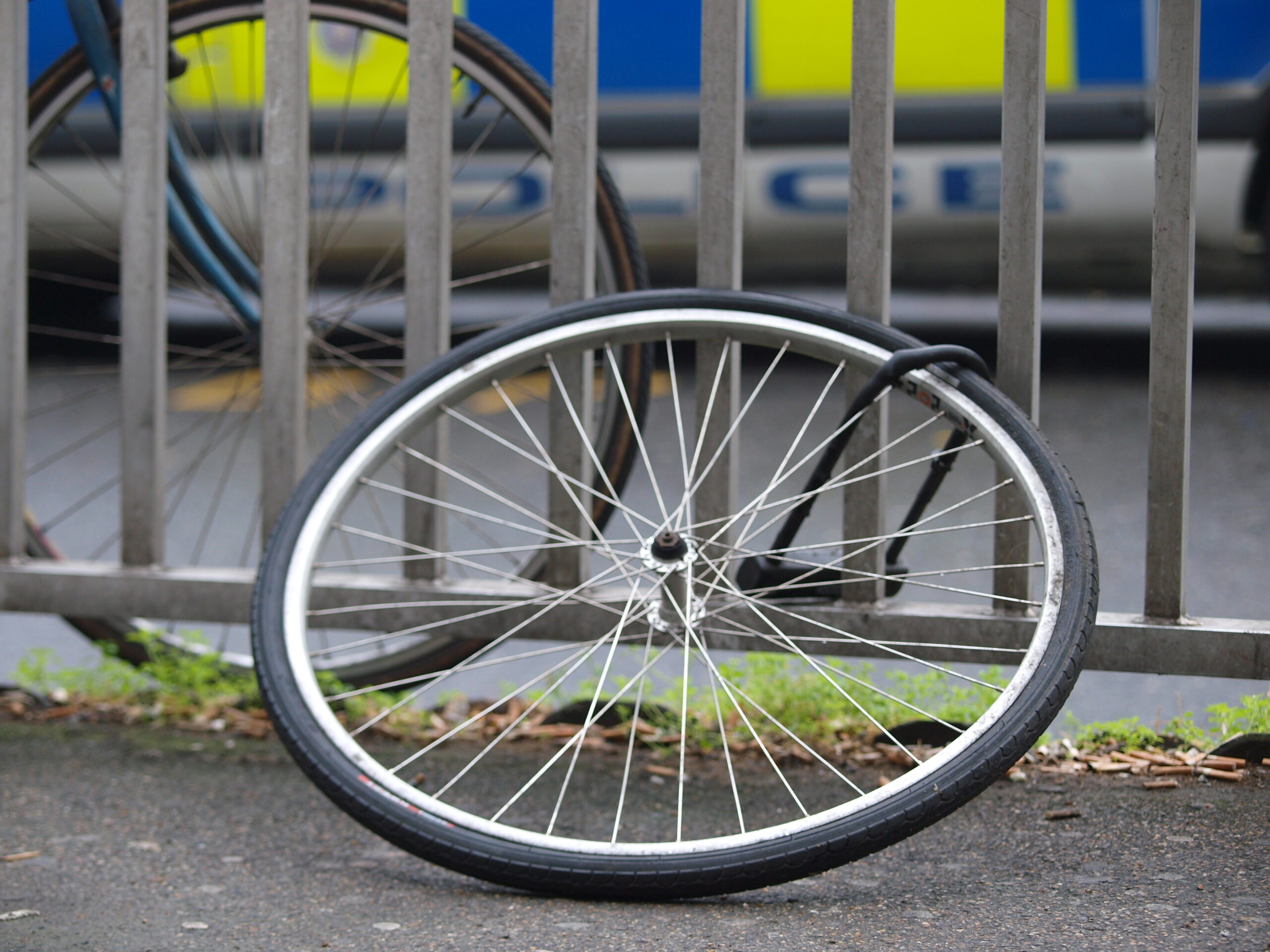 Stolen bike wheel