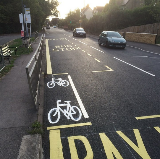 Caminada Stroud bike lane.png