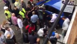 Car lifted off Oxford cyc;ist &ndash; video still by Mehmet Yildirim