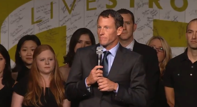 Lance Armstrong Livestrong speech You Tube still