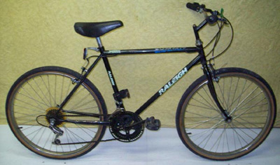 Photo of blue bike similar to that ridden by Derek Abbott, released by Surrey Police