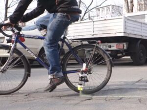 Auto-Complain pothole marking app (image taken from Vimeo video)