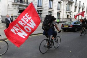 Courier protest via @IWGB_CLB on Twitter