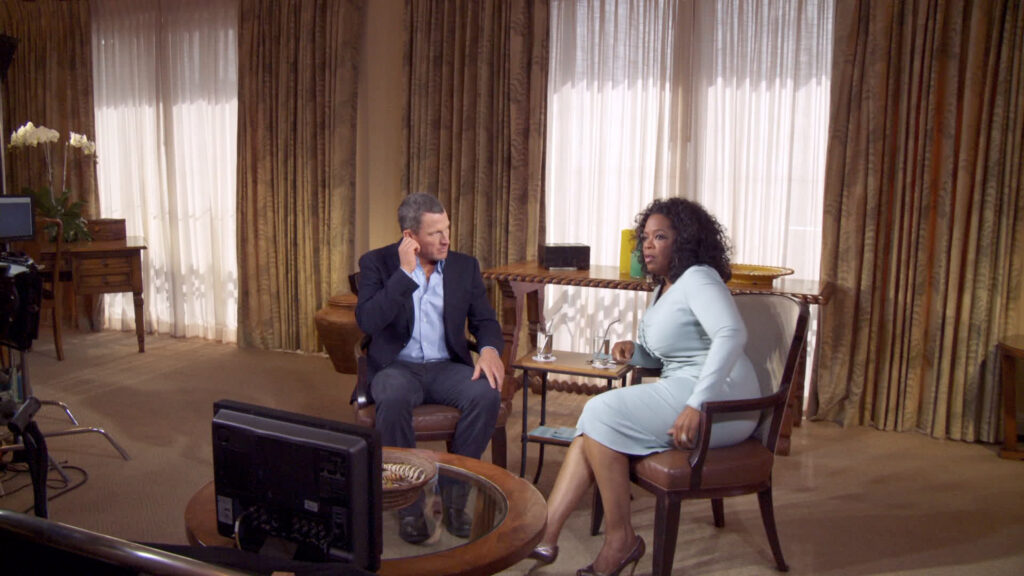 Lance Armstrong and Oprah Winfrey Photo by Maryse Alberti, Courtesy of Sony Pictures Classics