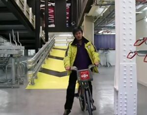 Still from BBC video about Alphabeta cycle ramp