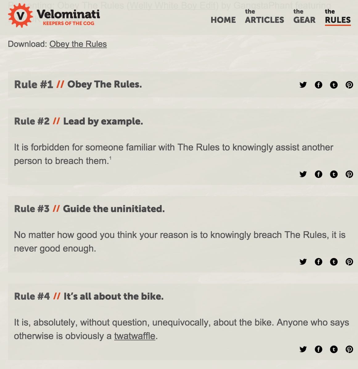 The rules