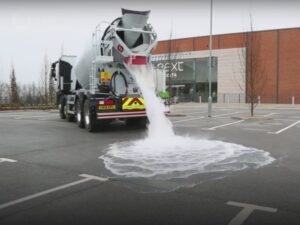 Topmix permeable demonstration (taken from YouTube video)