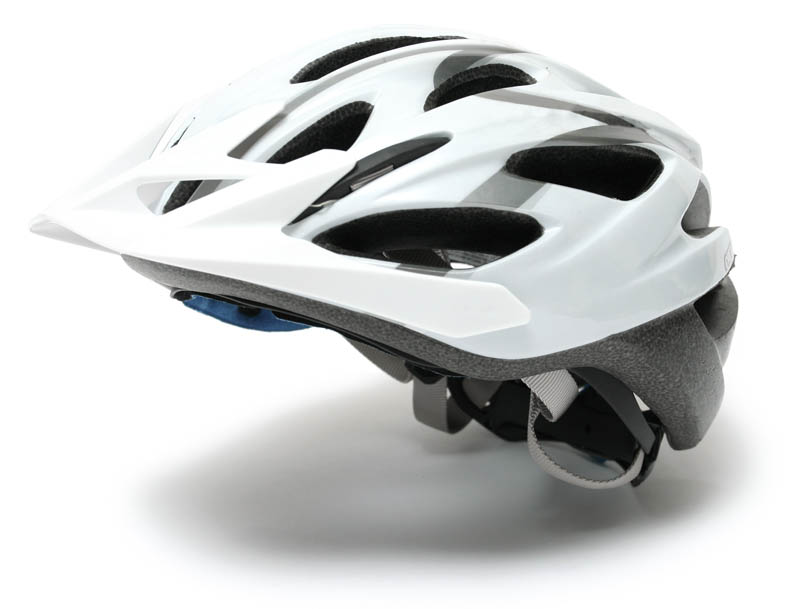 White cycle helmet