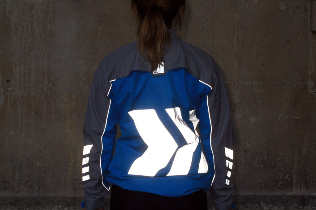 Hump Strobe womens waterproof jacket – reflective back