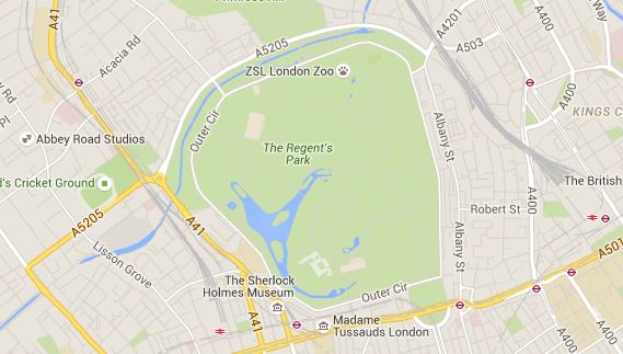 Regents Park (source Google Maps)