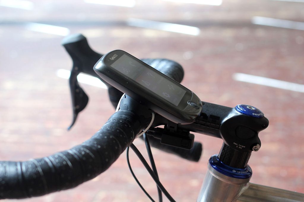 Mio Cyclo 200 bicycle navigation device – mounted