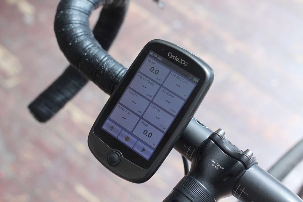 Mio Cyclo 200 bicycle navigation device – screen