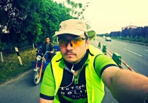 Andrew Rogerson on day one of his trip.jpg