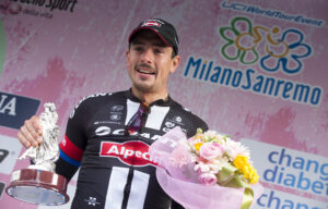 John Degenkolb after winning 2015 Milan-San Remo (picture ANSA, Claudio Peri).jpg