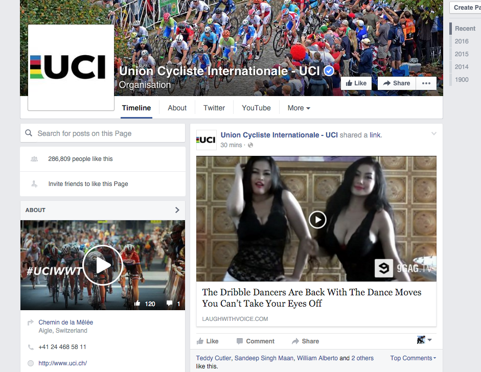 UCI Facebook hacked – Dribble Dancers screenshot.png