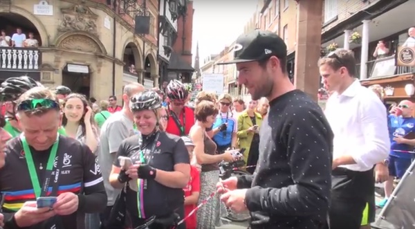 Mark Cavendish at 2015 Rise Above Sportive (taken from YouTube).jpg