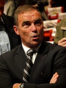 Bernard Hinault at the Tour de France 2011 Presentation &copy; Simon MacMichael