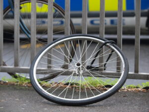 Wheel from stolen bike © Simon MacMichael.JPG