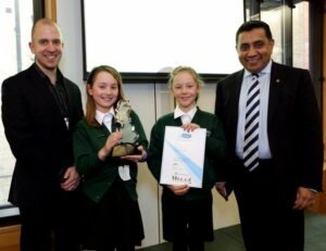 Lord Ahmad presenting Rawdon Littlemoor Primary School with National STARS award.jpg