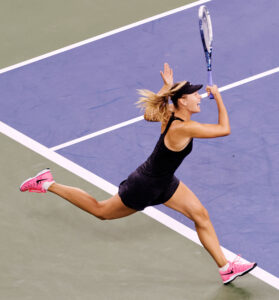 Maria Sharapova, 2014 US Open (licenced CC BY 2.0 on Flickr by Michael Vadon).jpg