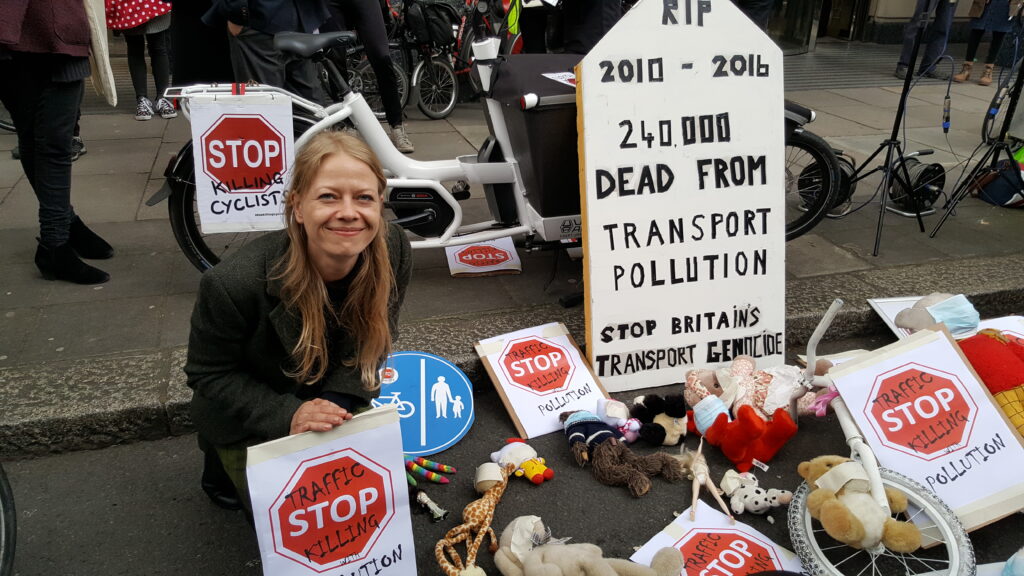 Stop Killing Cyclists #PollutionProtest Die in Sian Berry