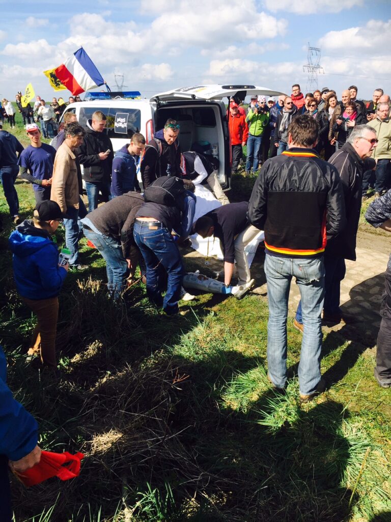 Mons en Pevele Cancellara crash site 04 (copyright Matthew Evans).jpg